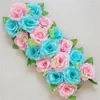 Decorative Flowers 1pcs Simulation Rose Silk Flower Wall Wedding Decoration Road Lead Artificial Stand Platform Wreath