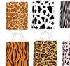 Decorative Objects Figurines 12pcs lot 22X15X8.2cm Leopard zebra cow Theme Birthday Party Paper Bag Gift Bags with Handles leopard printed paper bag 230919
