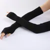 Lange Arm Warmer Vingerloze Handschoenen Winter Gebreide Mouw Wanten Dames Meisje Effen Kleur Handschoenen Mouw Mode Accessoires