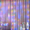 Julekorationer LED -lampor Gardin USB Garland String Fairy Aesthetic Festival Ornaments for Bedroom Home 230919