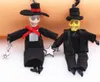 Pendant Necklaces 2023 Halloween Skull Doll Necklace Dress Black Hat Handmade French Funny Old Man Fashion Jewelry 72cm Long