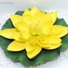 Dekorativa blommor 5 stycken Artificial Foam Lotus Lily Leaf Dammar Löv vattenväxter Bröllop flytande blommor 28cm C44