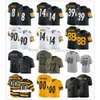 Heren voetbalshirts 7 Ben Roethlisberger 12 Terry Bradshaw 20 Rocky Bleier 23 Mike Wagner 26 Rod Woodson 31 Donnie Shell 32 Franco Harris 43 Troy Polamalu 59 Jack Ham