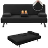 Stuhlhussen für Sofa, Bett, abnehmbare Armlehnen und Getränkehalter, elastische, eng anliegende Schonbezüge, dehnbarer, flexibler Couchbezug
