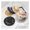 Sombrero de ala ancha para mujer con borlas de colores, sombreros de verano para mujer, estilo étnico, playa, protección solar al aire libre, sombreros de Panamá, entrega directa, Dhira