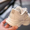 Kinder-Sportschuhe, Turnschuhe, Kleinkind-Trainer, lässige Papa-Schuhe, Kleinkinder, Jungen und Mädchen, Chaussures Pour Enfants, Beige, Weiß, Rosa