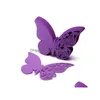 Party Decoration Tabell Mark Name Paper Laser Cut Cards Butterfly Form Ving Glass Place Card For Wedding Drop Delivery Home Far Garden F DHOS3