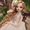 人形60cmファッション人形13 BJDボールジョイントボディフルセット美しいドレスソフトフィックヘアアップガールおもちゃの子供ギフト230918