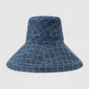 Marka Letter Dżins Designer Bucket Hat Men Projektanci baseballowe czapki czapki męskie damskie szerokie grzbiet hat moda sunhat casquette sport g277z
