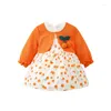 Girl Dresses Girls Princess Sweet Dress Spring Autumn Children Baby Infants Kids Long Sleeve Holiday Birthday Cloths