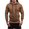 Hoodies masculinos moletom de algodão outono e inverno casacos topo cor sólida camisola de manga comprida casual esportes ativo wear masculino conjunto