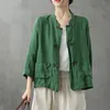 Vêtements de Style chinois traditionnel pour femmes, chemise, costume Tang, en coton et lin, Hanfu Cheongsam, haut chemisier, vêtements ethniques 274B, 2021