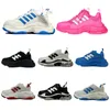 Track Triple S Sneaker Hommes Femmes Designers Chaussures de course Fluorescent Rose Blanc Noir Bleu Rouge Double Couche Mousse Trois Couches Mesh Baskets