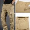 Kurtki męskie męskie sporne spodni spodni wojskowe spodnie bojowe kieszenie proste nogę vintage swobodne dna czarne mult color 923-414