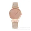 Wristwatches Quartz Watches Women 's Leather Watch Strap 패션 간단한 작은 신선한 레저 학생