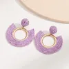 Pendientes colgantes con forma de abanico, colgante tejido a mano con personalidad Simple y dulce