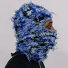 Radfahren Caps Masken Balaclava Distressed Ski Maske Gestrickte Mützen Hüte Skullies Elastische Kappe Winter Warme Volle Gesicht Shiesty Maske Ski Hüte 230922