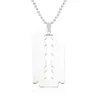 Lames de rasoir en titane et acier, pendentif, colliers Punk Rock pour hommes, bijoux Cool, collier de rasoir pour cadeau de fête 275x