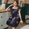 Women's Sleep Lounge Nya Stylish 4XL Faux Silk Elegant Female Sexy Spaghetti Strap Ladies Nightwear Dress Womens Satin Nightgowns Night Sleepshirts L230920