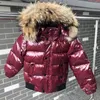 Manteau en duvet pour bébé, vêtements d'hiver pour enfants garçons et filles, manteau de Ski-30 degrés, col en vraie fourrure naturelle, 2-10 ans, 230919