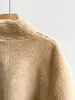 Giacca da donna in pelle sintetica autunno reversibile in pelliccia reversibile sagomata in un unico pezzo slim corta in lana 230920