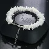 Bracelets de charme Fragments de coquillages naturels Bracelet perlé Blanc de forme spéciale Bijoux en nacre Bijoux personnalisés pour femmes Décor de chaîne à main