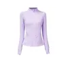 Lulule Chaqueta de yoga para mujer con cremallera completa, chaqueta deportiva para correr, ropa deportiva con cremallera, camisetas de entrenamiento ajustadas