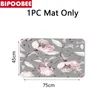 Shower Curtains Pink Big Flower Print Shower Curtain European Style Waterproof Bathroom Curtains Home Decoration Non-Slip Rugs Bath Mat Set 230920