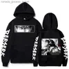 Men's Hoodies Sweatshirts Hot Japan Anime Berserk Guts Pattern Men's Hoodies Loose Pullover Harajuku Anime Cartoon Eyes Prined Funny Sweatshirt UnisexL230920