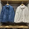 Vestes pour femmes Vintage Denim Bleu Couleur Coton Manteau Automne Manches Complètes Oversize Lâche Tenue Décontractée Vêtements De Rue