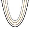 Collana di design Hiphop Cool per donna Collana da uomo Catene ed corda Acciaio inossidabile Oro Argento Nero Collana sudamericana307n