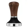 Coffee Filters 51mm Tamper Powder Hammer Pressing Walnut Handle Distributor For And Espresso Tampers