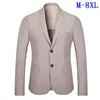 Men's Suits Combination Price Arrival Spring Men High Qualtiy Fashion Casual Linen Slim Suit Super Large 8XL Chest152cm Plus Size M-