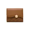 Wallets 2023 Wallet Women's Short Cross Border Small Money Clip Simple And Versatile Hardware Flower Buckle Bag