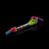 New Style Colorful Silicone Pipes Herb Tobacco Oil Rigs Glass Multihole Filter Bowl Portable Removable Spoon Handpipes Smoking Cigarette Holder Bubbler Tube DHL