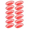 Ensembles de vaisselle 12 pcs Chips Panier Veggie Burgers Stockage de fruits Plateau en plastique Plateau de service rapide en forme de bateau