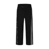 High Street Fashion Brand Asymmetric Line Design Circle Decoration Straight Tube Loose Relaxed Sports Pants9bed