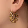 Boucles d'oreilles pendantes LONDANY, bague de Style à la mode, mélange de strass en cristal coloré, enveloppée pour femmes