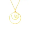 Collares colgantes Gota Fibonacci Espiral Ciencia Collar Chapado Joyería de moda de alta calidad para mujeres