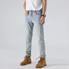 Jeans masculinos chegam homens verão jeams estiramento fino diário trabalho clássico longo marca calças masculino magro roupas casuais