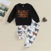 Kledingsets Halloweenkleding Peuter Babyjongen Meisje Herfst Winteroutfits 2-delige set met lange mouwen en ronde hals Pompoensweaterbroeken