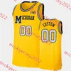 Nimari Burnett wykopy McDaniel Michigan Basketball Jersey Custom Sched Mens 2 Tray Jackson 3 Jaelin Llewellyn 13 Olivier Nkamhoua Michigan Wolverines Jerseys