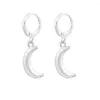 Hoop Earrings LuxHoney Fashion Silver Plated Moon Pendant Drop For Women OL Girls In Party With Lever Back Hook