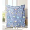 Blankets Dinosaur Unicorn Luminous Blanket Children's Birthday Bedroom Mermaid Butterfly Toy Soft Comfortable Magic Gift 230920