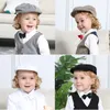 Mützen Hüte Baby Jungen Fischgräten Flacher Hut Kinder Vintage Drivers Sboys Kleinkind weich mit Futterkappe Säugling dicker Winter warme Accessoires 230920