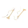 Dangle Earrings Kissitty 3セットロータスフラワーブラスシャンデリアガール女性キュービックジルコニアジュエリー調査結果ギフト