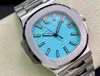 3K Factory V3 Upgrade Version 5711 Cal.324 S C Automatic ClassicLight blue dial Mens Watch Minimum noise Swiss Movement Rose Gold Case SS Steel Bracelet and box