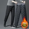 Мужские брюки, зимние теплые утепленные мужские брюки из овечьей шерсти, свободные флисовые повседневные длинные спортивные ветрозащитные водонепроницаемые термобрюки 230919