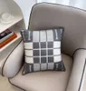 枕ケースストライプピローノルディックスタイルアウトドアカーソファクッションウエストサポートクッションニット枕ソファクッション