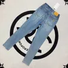 Damen-Jeans, Designer-Sommer-dünne Doppel-C-gestickte, verkürzte Jeans, Damen-Slim-Fit, schmale Füße, Bleistifthose RN63